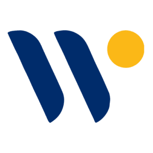 Logo Weevy, dalam bentuk "W", yang melambangkan kebersamaan "WE"